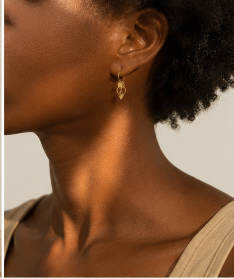 boucle d'oreille médaille mini
